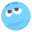 Emoticon: sad face (blue)