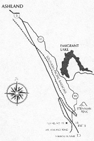 Sketch of the Siskiyou Summit area (northeast end of district) toward Ashland & detail of Railroad Tunnel 13